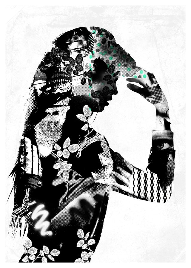 Model 2 Black And White Print