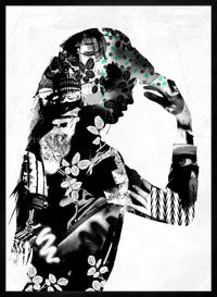 Model 2 Black And White Print