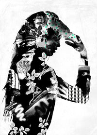 Model 2 Black And White Print