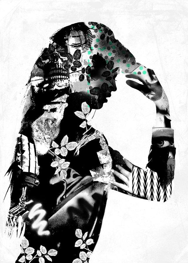 Model 2 Black And White Print