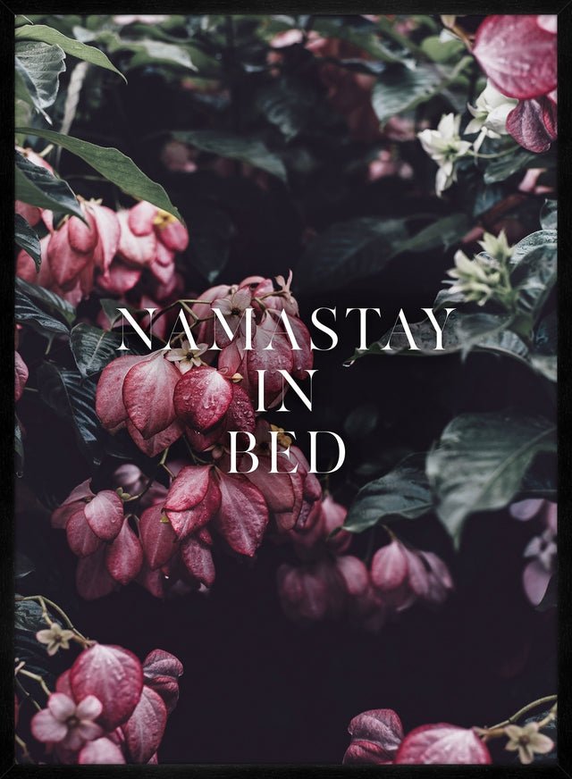 Namastay In Bed Typography Print