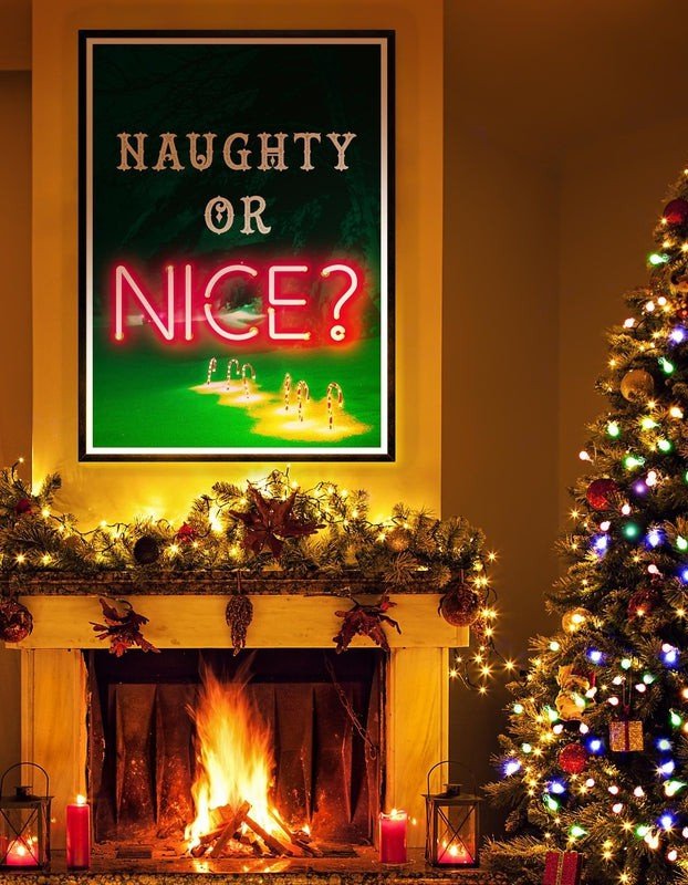 Naughty Or Nice Neon Print