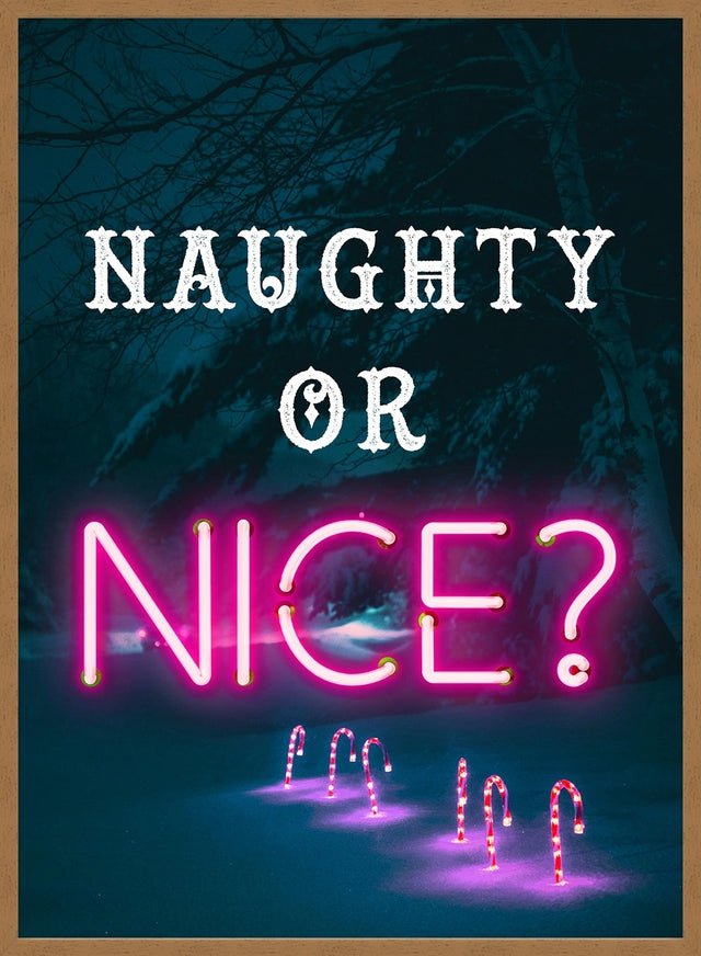 Naughty Or Nice Neon Print