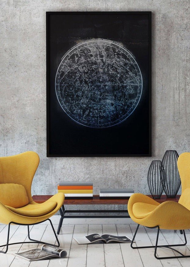 Nautical Map Black Print