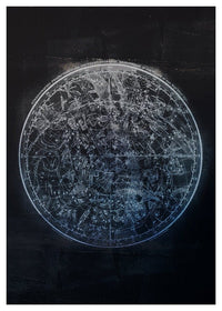 Nautical Map Black Print