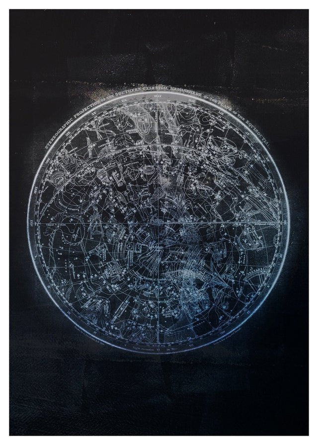 Nautical Map Black Print