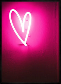 Neon Heart Scrawl Print