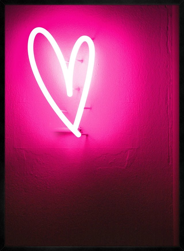 Neon Heart Scrawl Print