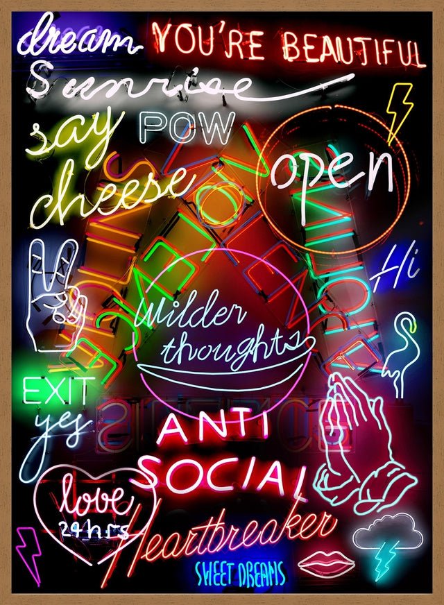 Neon Sign Mashup Print