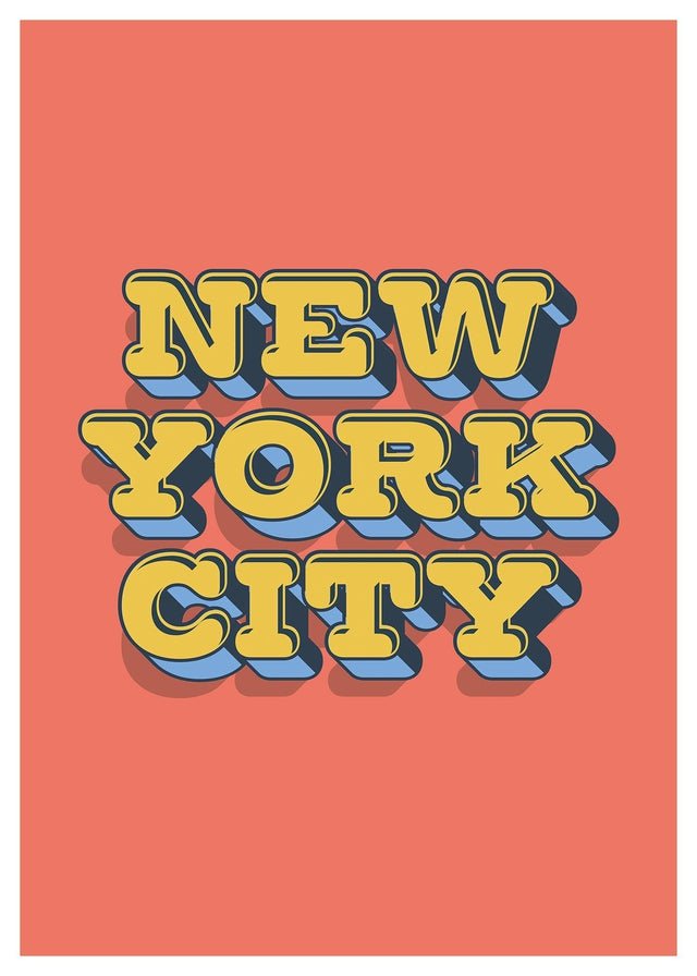 New York City Typography Print