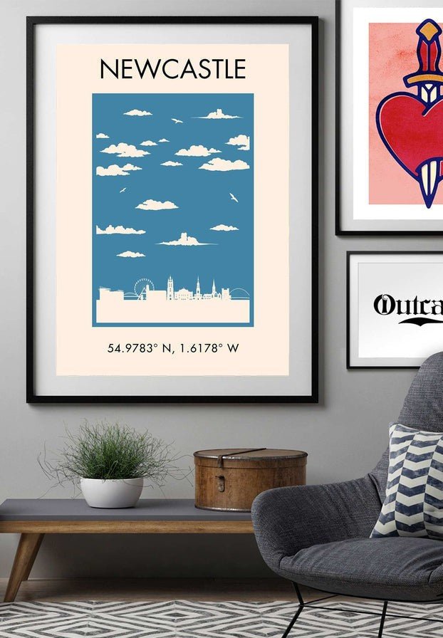 Newcastle Tourist Style Print