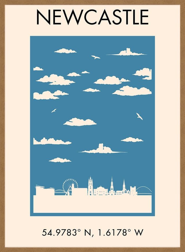 Newcastle Tourist Style Print