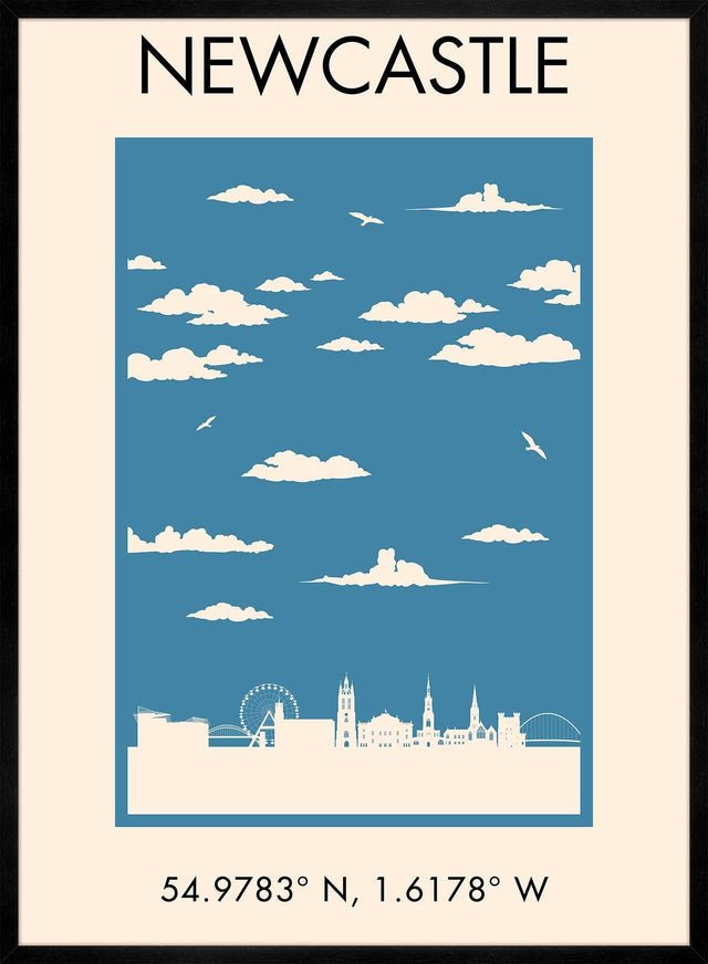 Newcastle Tourist Style Print