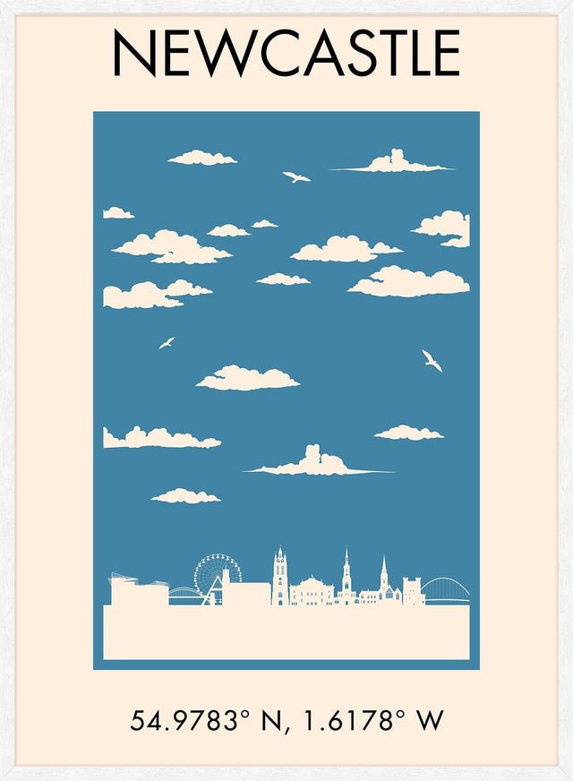 Newcastle Tourist Style Print