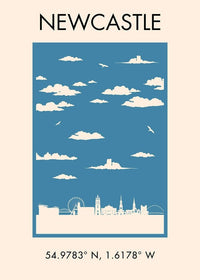 Newcastle Tourist Style Print