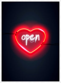 Open Heart Neon Print