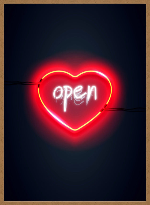 Open Heart Neon Print