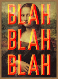 Orange Moaning Mona Blah Blah Blah Print