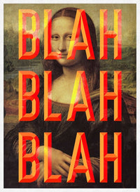Orange Moaning Mona Blah Blah Blah Print