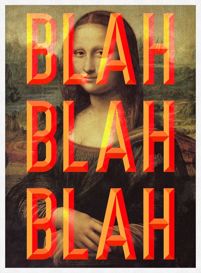 Orange Moaning Mona Blah Blah Blah Print