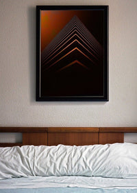 Orange Pyramid Geometric Print