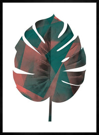 Oversized Tropical Leaf 1 White Print