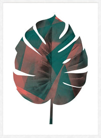 Oversized Tropical Leaf 1 White Print