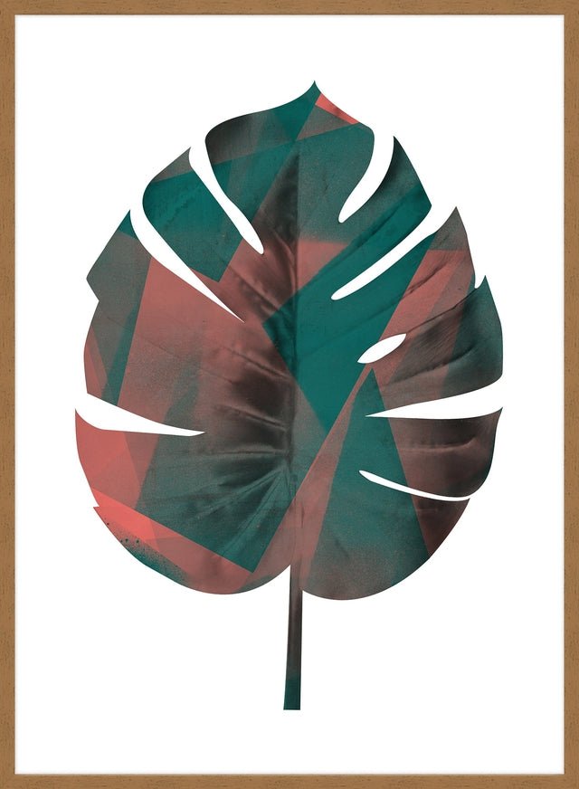 Oversized Tropical Leaf 1 White Print