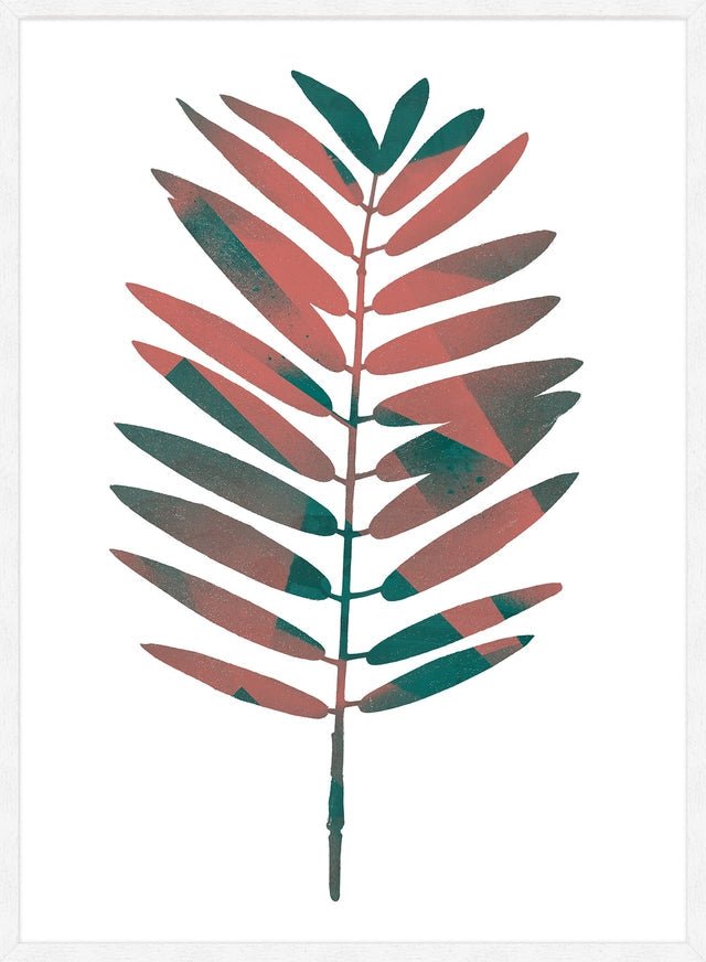 Oversized Tropical Leaf 2 White Print