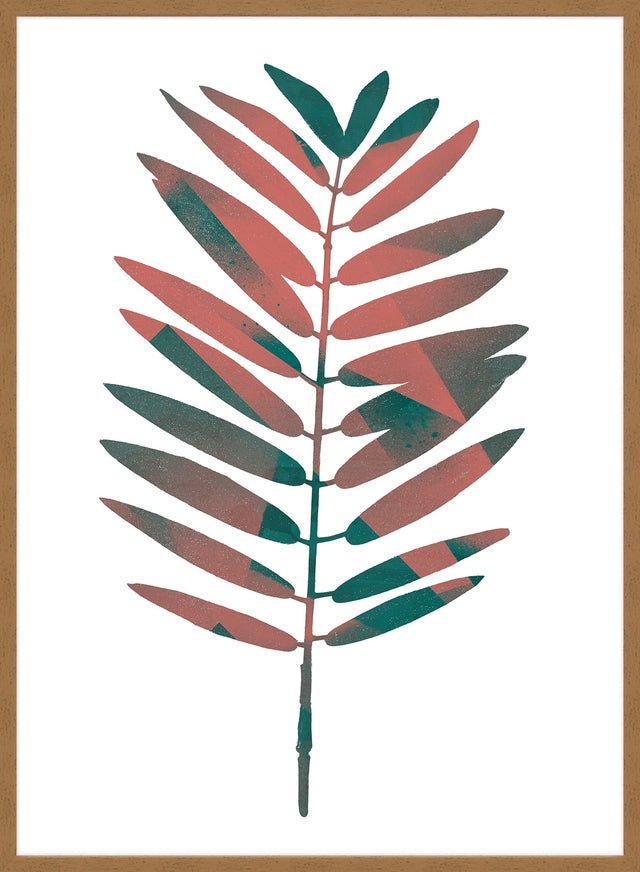 Oversized Tropical Leaf 2 White Print