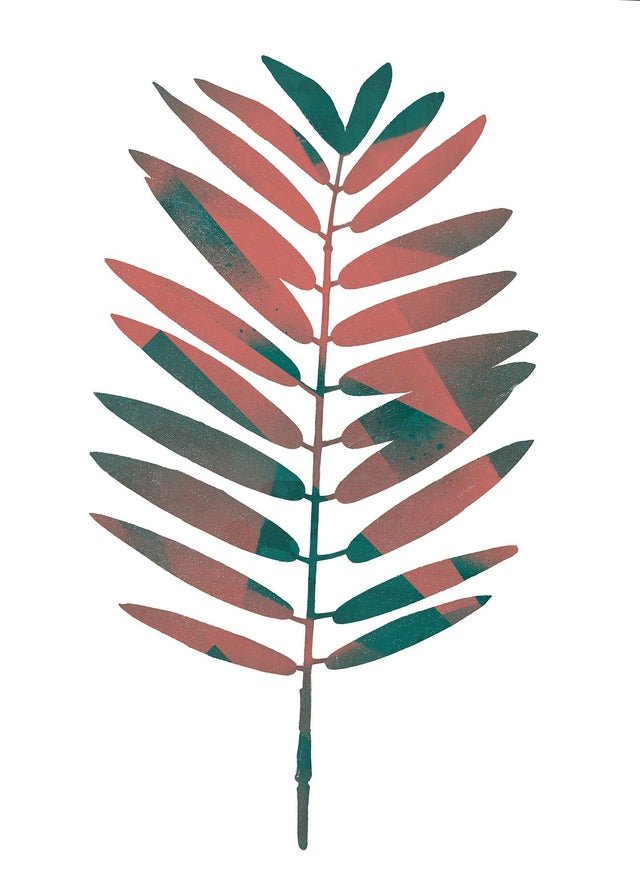 Oversized Tropical Leaf 2 White Print