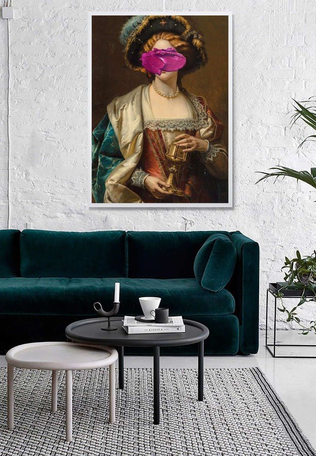 Paint Smudge Altered Art Portrait Print