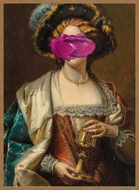 Paint Smudge Altered Art Portrait Print