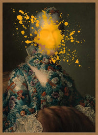 Paint Splat Altered Art Portrait Print