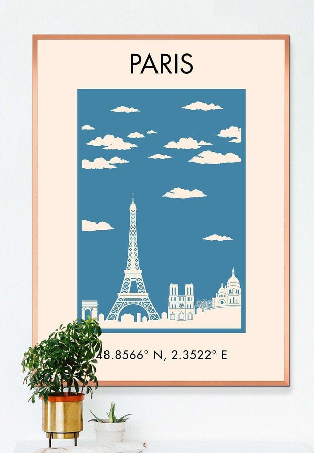 Paris Tourist Style Poster Print