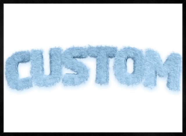 Pastel Blue Fur Style Personalised Name Print