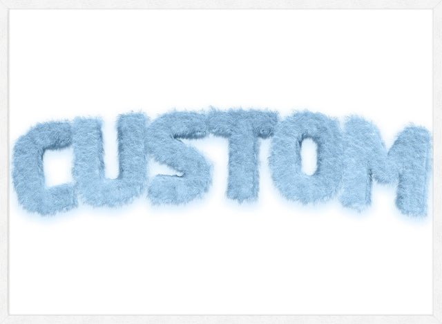 Pastel Blue Fur Style Personalised Name Print