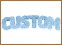 Pastel Blue Fur Style Personalised Name Print