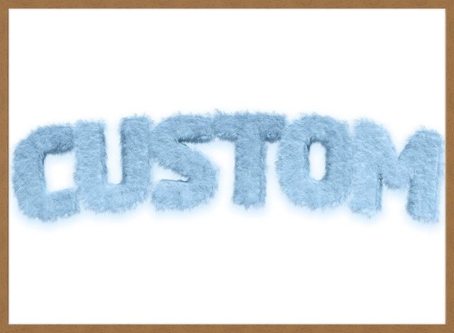 Pastel Blue Fur Style Personalised Name Print