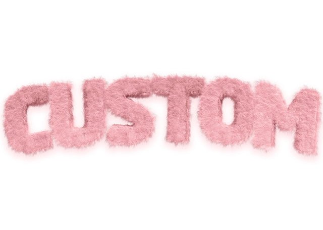 Pastel Pink Fur Style Personalised Name Print