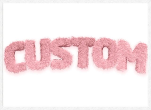 Pastel Pink Fur Style Personalised Name Print