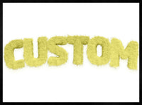 Pastel Yellow Fur Style Personalised Name Print