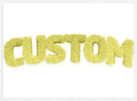 Pastel Yellow Fur Style Personalised Name Print