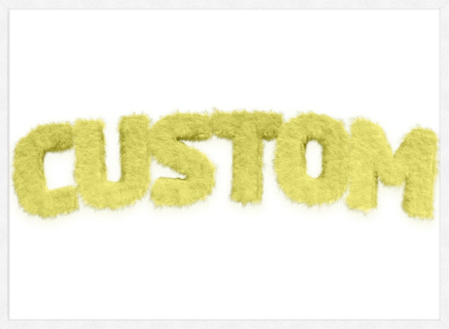 Pastel Yellow Fur Style Personalised Name Print