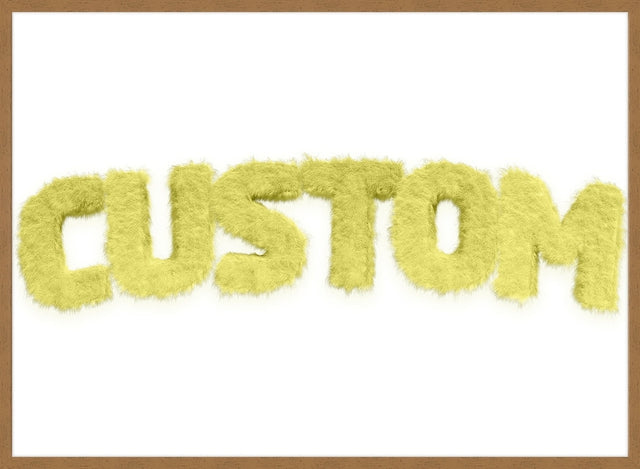 Pastel Yellow Fur Style Personalised Name Print