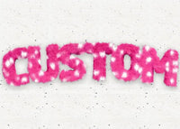 Pink Fur White Spots Personalised Name Print