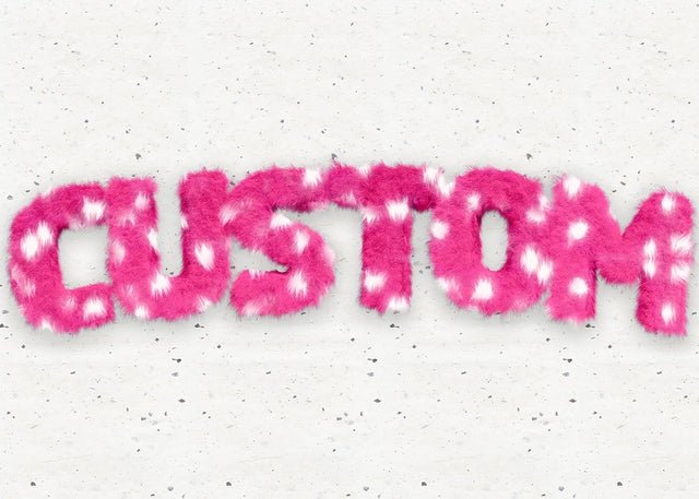 Pink Fur White Spots Personalised Name Print