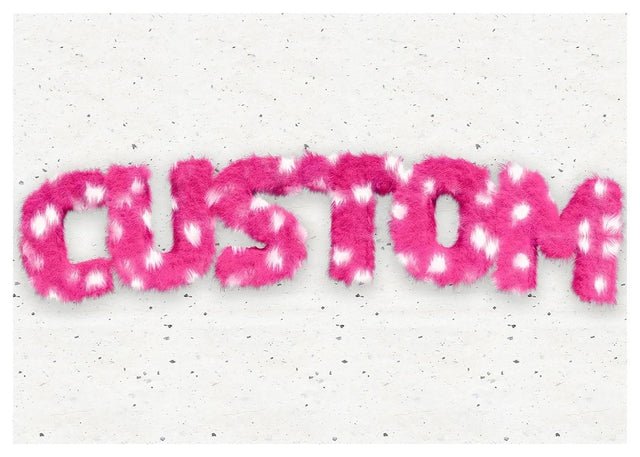 Pink Fur White Spots Personalised Name Print