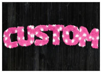 Pink Fur White Spots Personalised Name Print