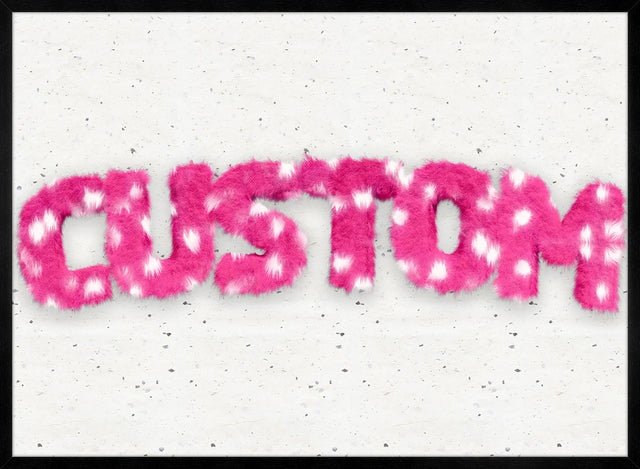 Pink Fur White Spots Personalised Name Print